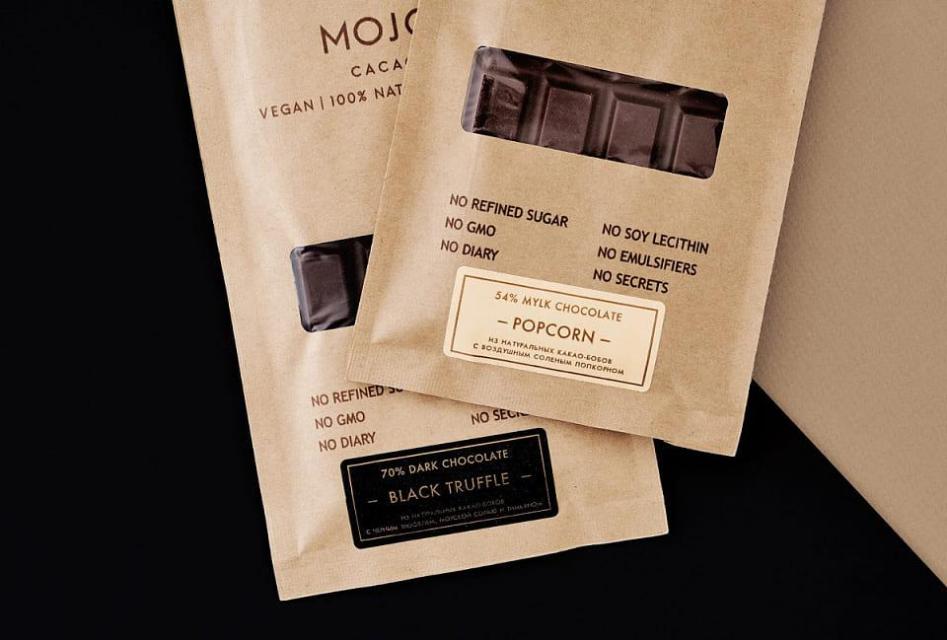 Дизайн упаковки для шоколада MOJO Cacao