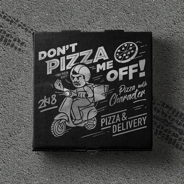 Дизайн упаковки для пиццы Don't Pizza Me Off