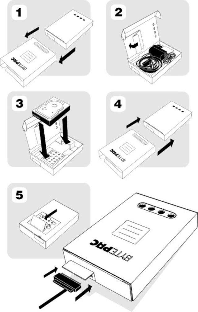 Жесткий диск в картонной коробке BytePac