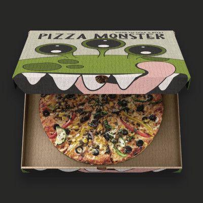 Дизайн упаковки для пиццы Pizza Monster