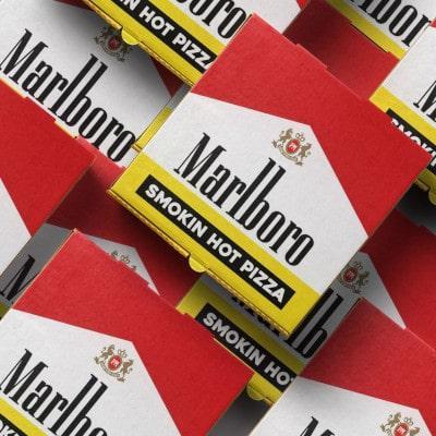 Эксперимент с брендом Marlboro, теперь пицца и содовая