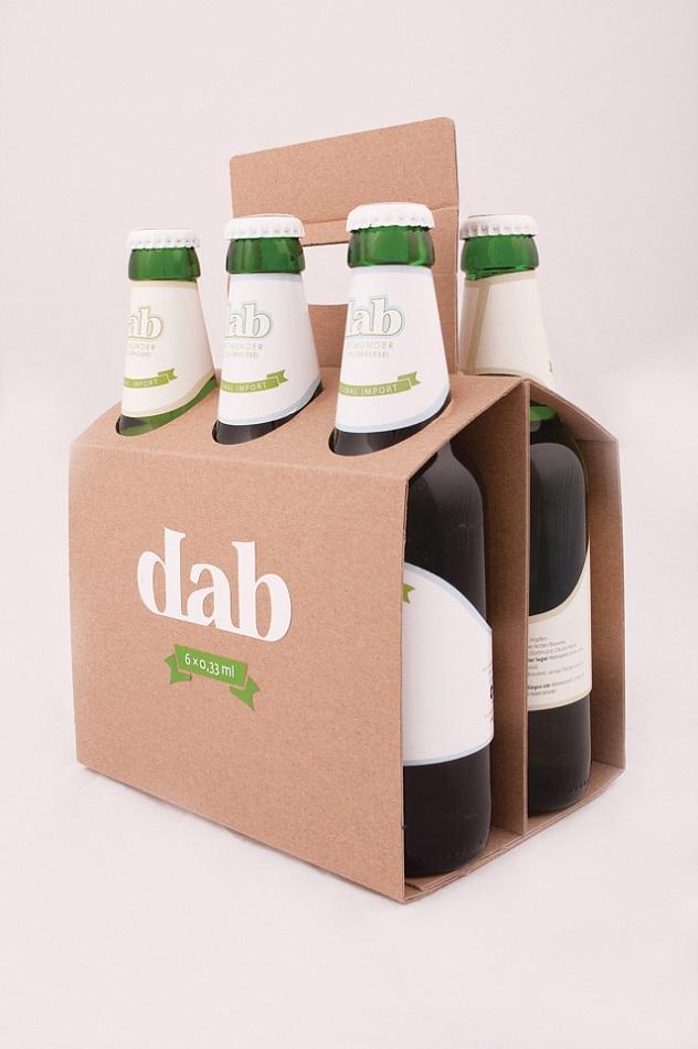 DAB BEER - дизайн упаковки из гофрокартона для пива