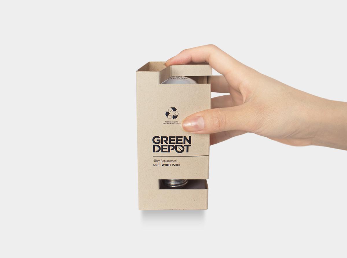 Экологически безопасная упаковка для лампочек Green Depot