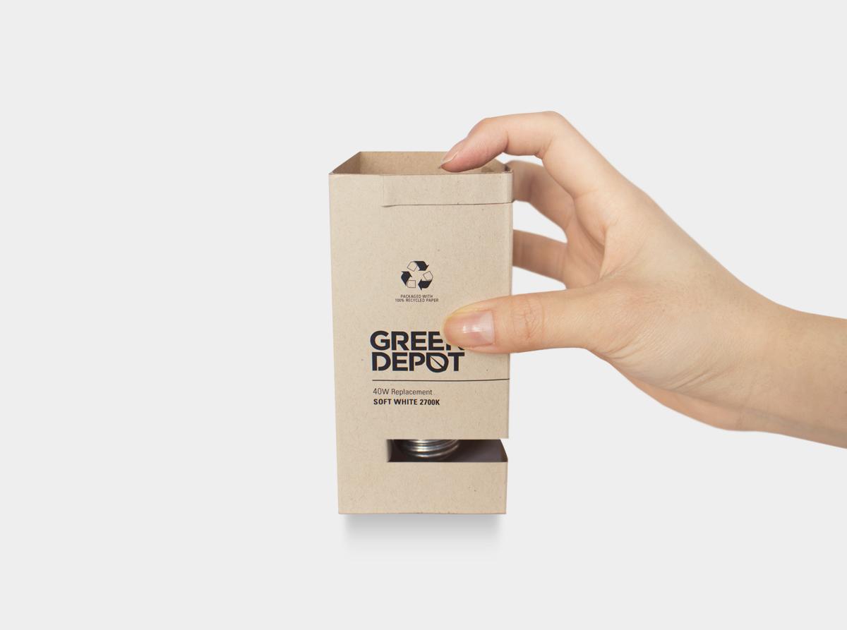 Экологически безопасная упаковка для лампочек Green Depot