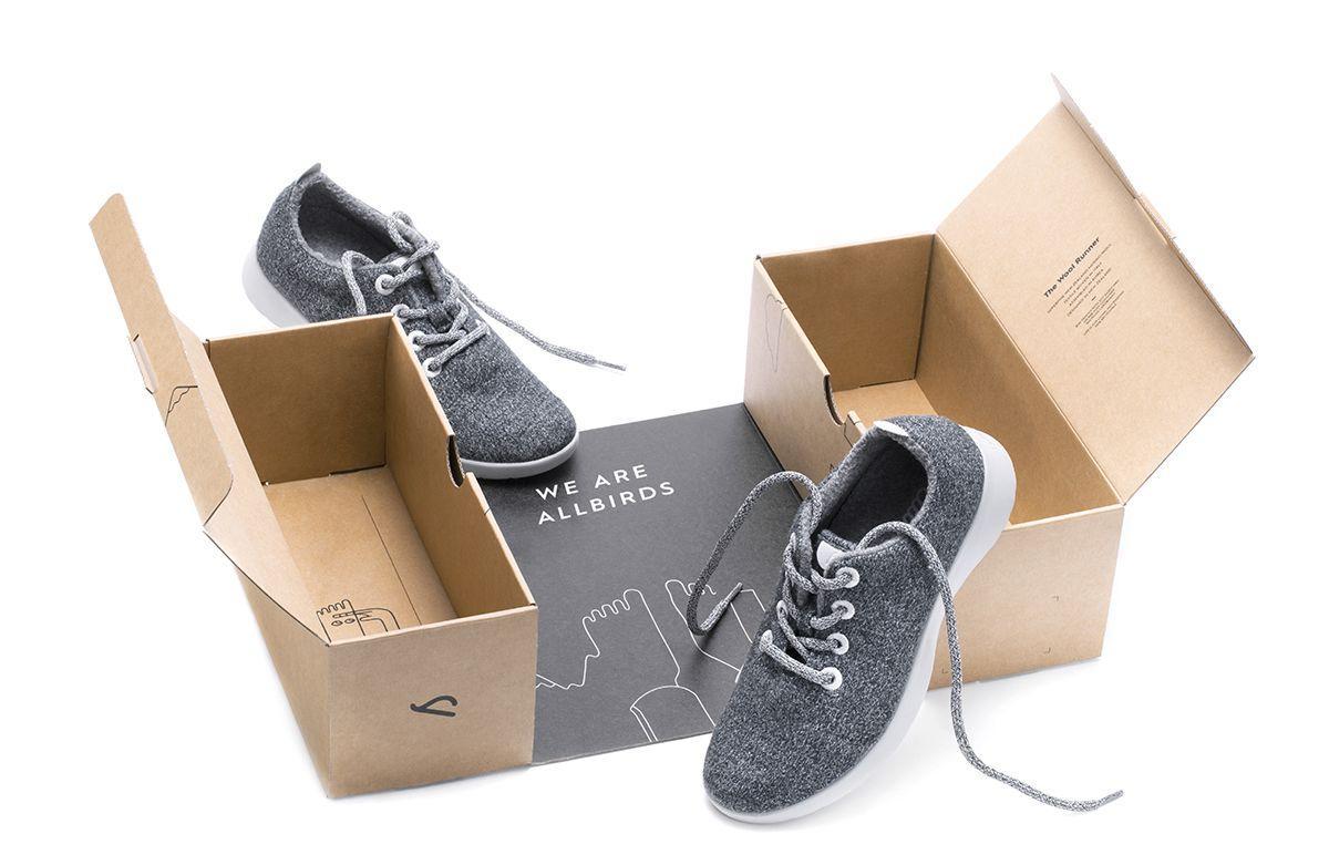 Дизайн упаковки для шерстяных кроссовок Allbirds