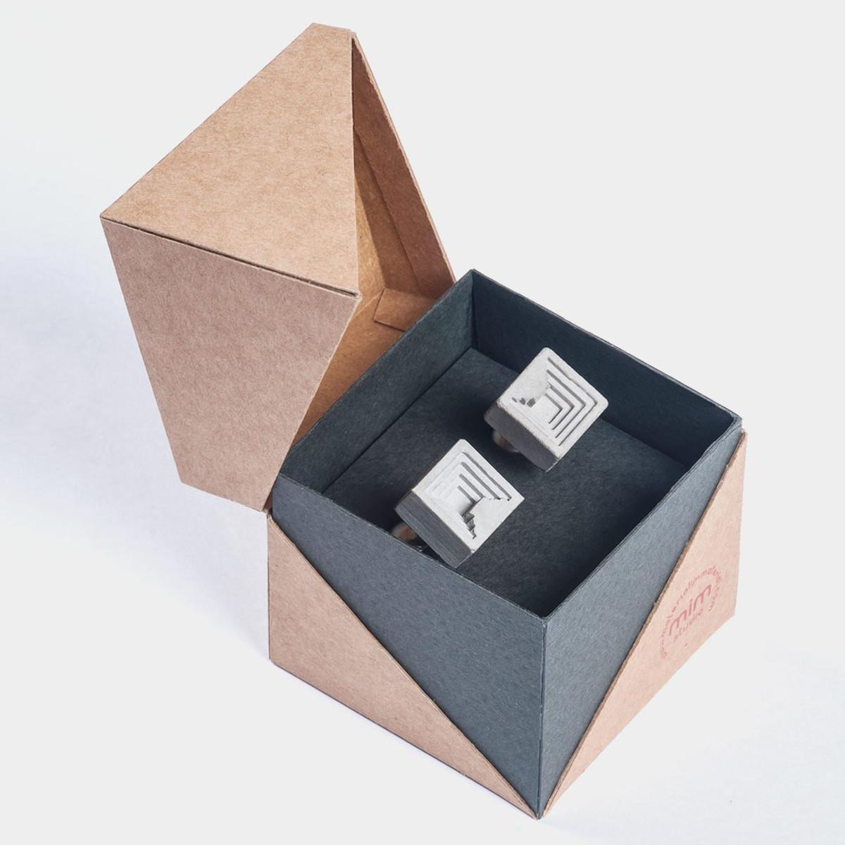 Ювелирная упаковка для бетонных запонок Micro Concrete Cufflinks