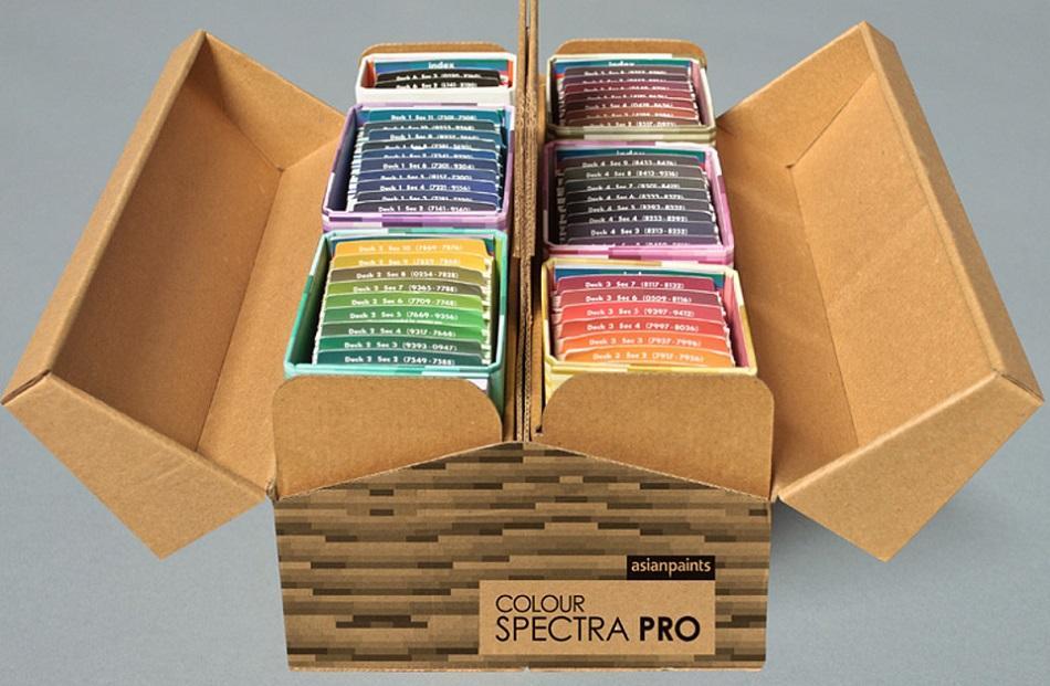 Colour Spectra Pro - дизайн упаковки и конструкция коробки для переноски образцов краски Asian Paints