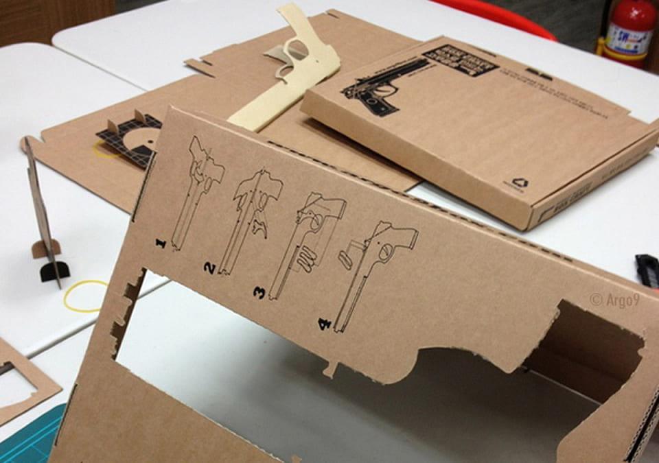 BoxCraft Rubber gun - картонный пистолет