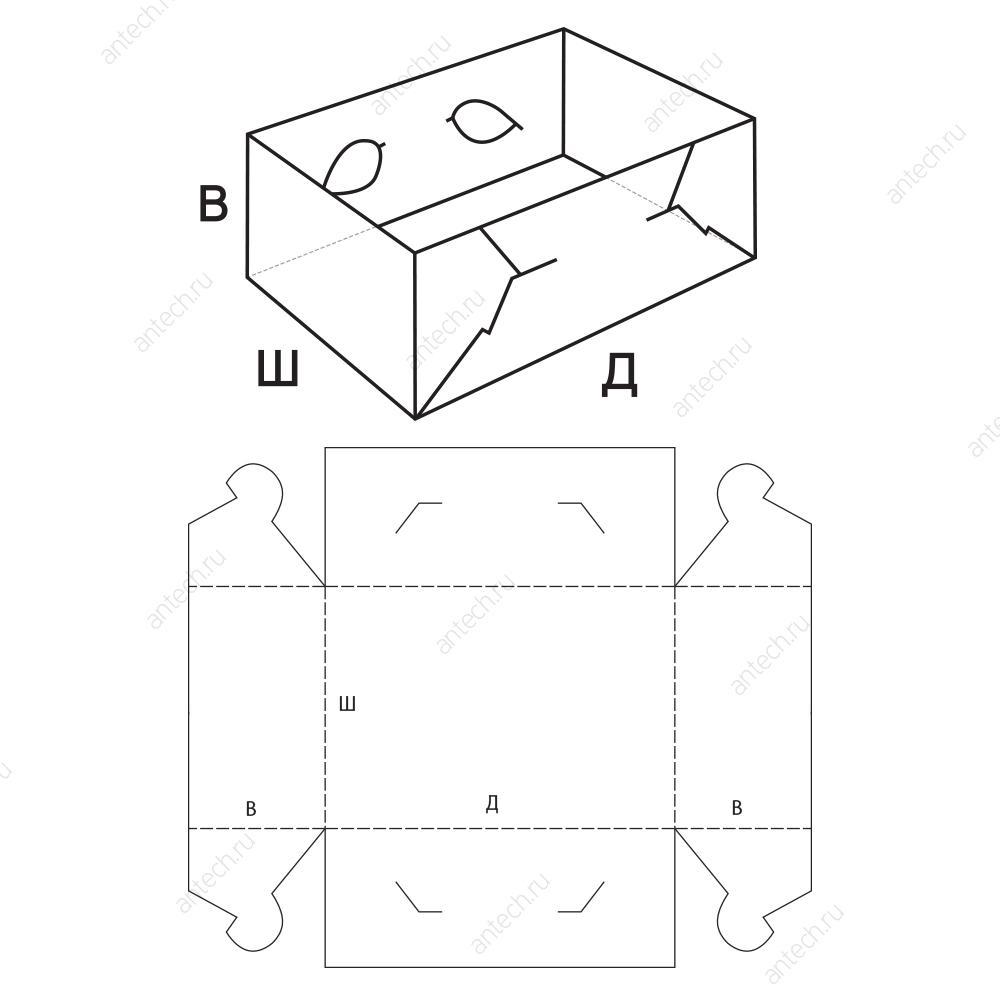 FEFCO 0457 Коробка складная, самосборный лоток