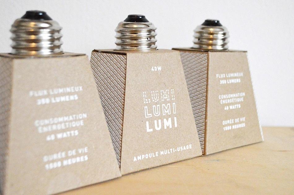 Упаковка для четырех лампочек LUMI