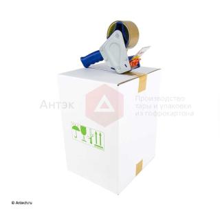 Гофрокороб с печатью 270x235x365 мм Т−24B белый/бурый