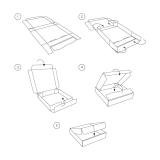 Коробка с крышкой 200x200x50 мм Т−24B бурый